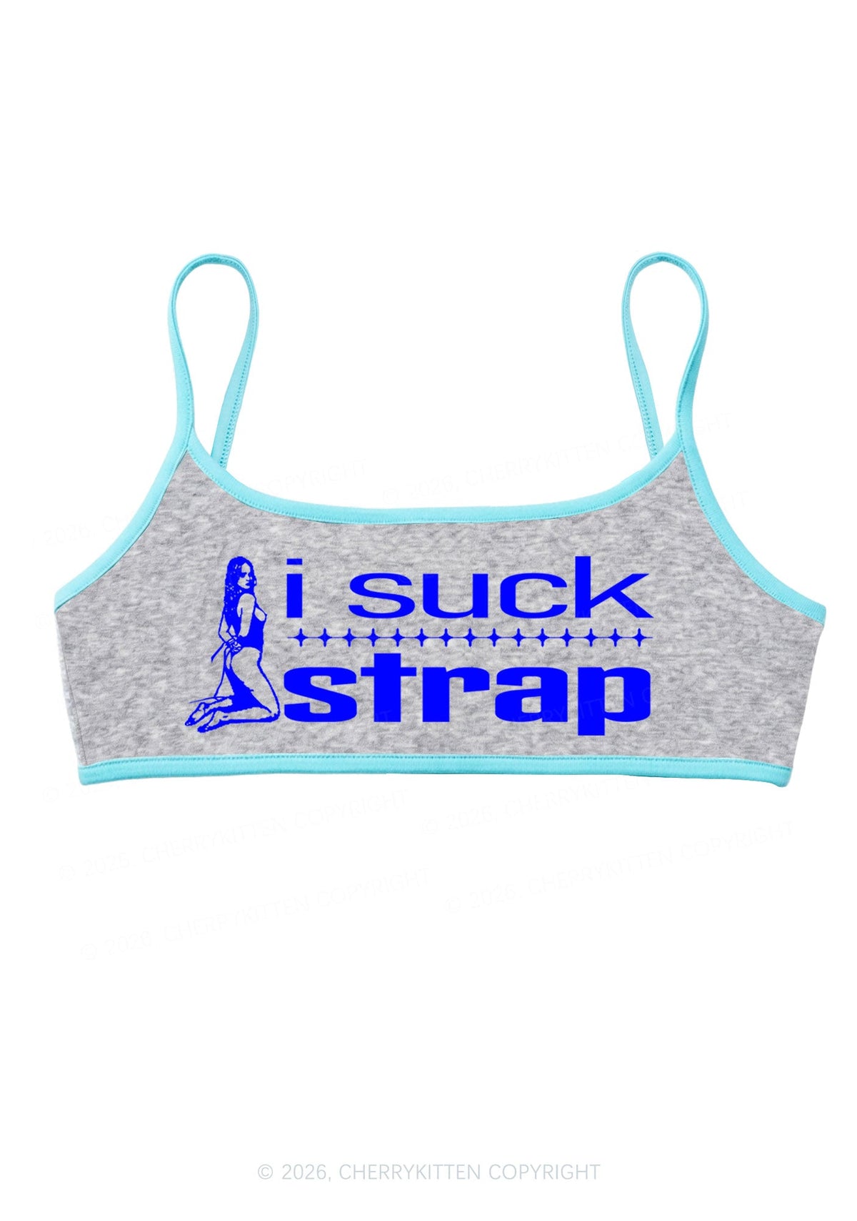I Suck Strap Y2K Super Crop Cami Cherrykitten