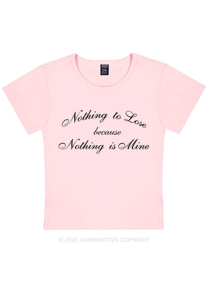 Nothing Is Mine Y2K Baby Tee Cherrykitten