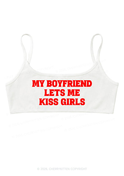 BF Lets Me Kiss Girls Y2K Super Crop Cami Cherrykitten