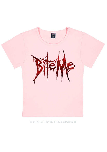 Halloween Bite Me Y2K Baby Tee Cherrykitten