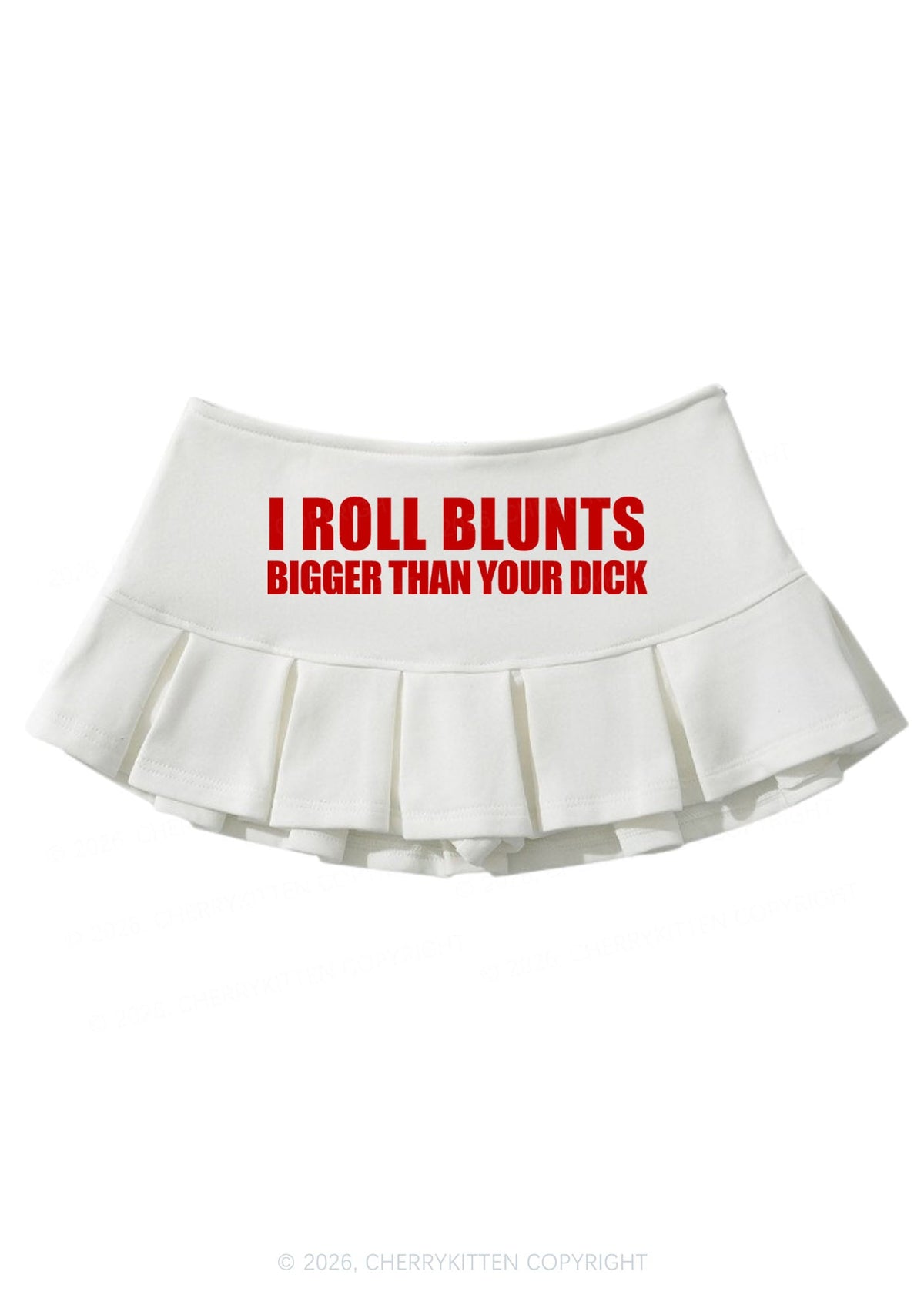 I Roll Blunts Y2K Mini Pleated Skirts Cherrykitten