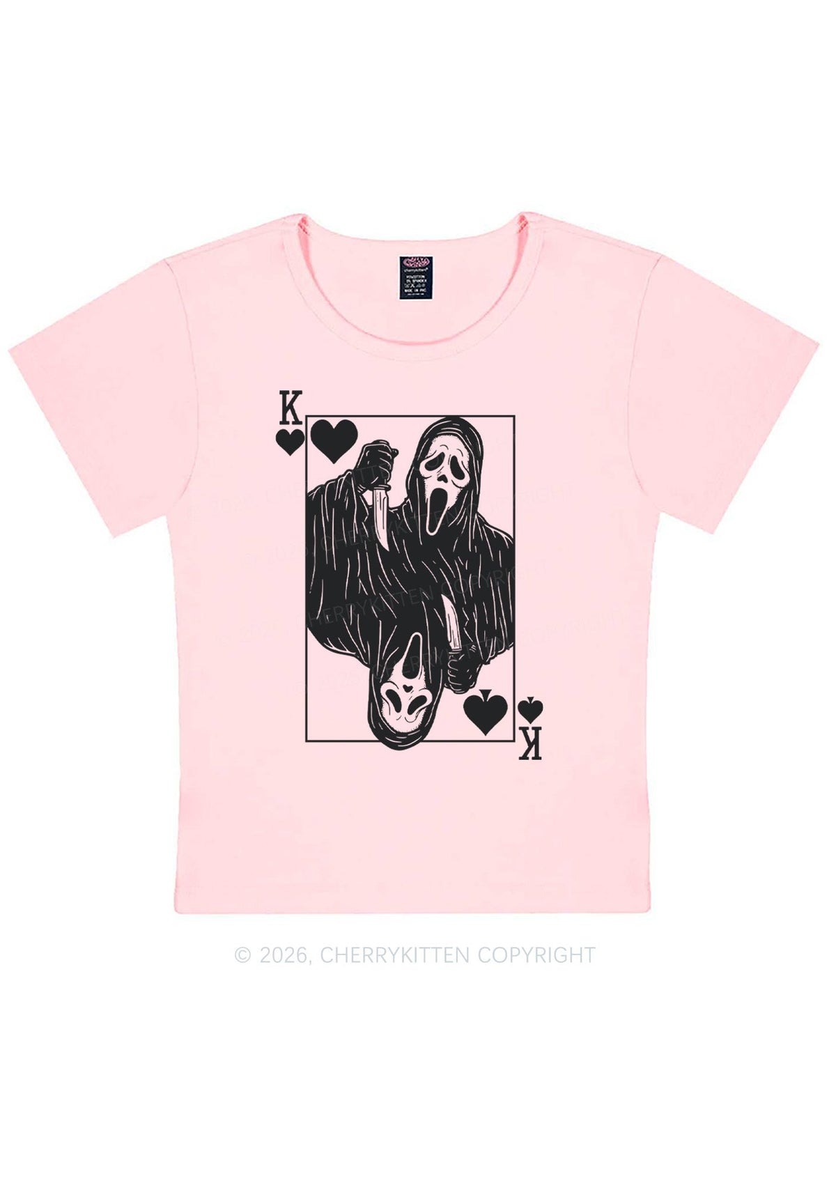 Halloween Knife Ghost Y2K Baby Tee Cherrykitten