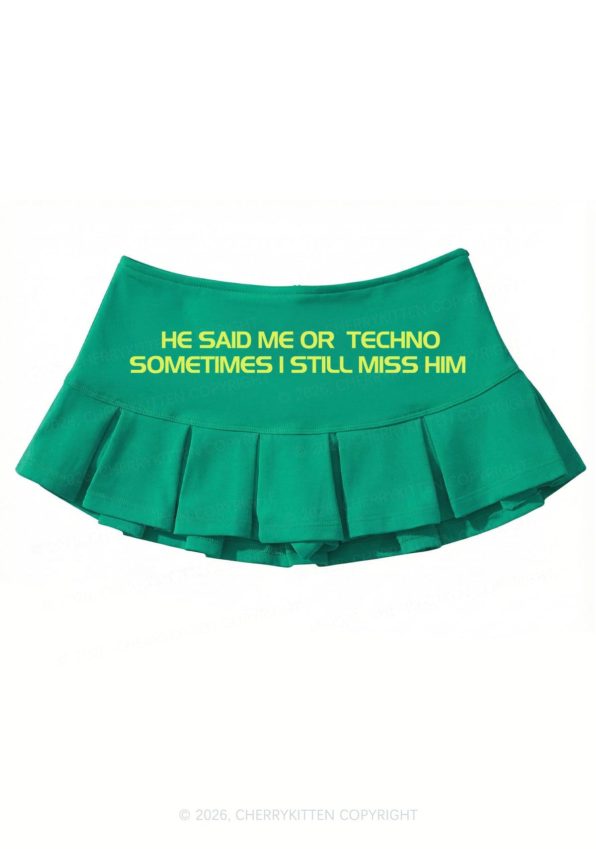 Me Or Techno Y2K Mini Pleated Skirts Cherrykitten