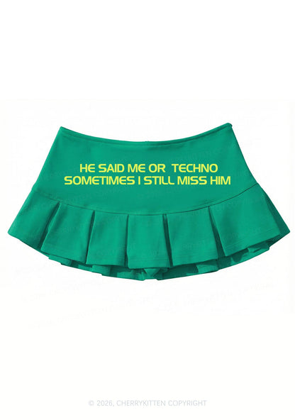 Me Or Techno Y2K Mini Pleated Skirts Cherrykitten