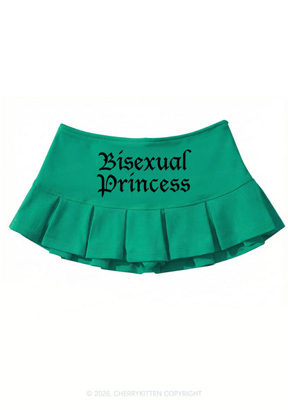 Bisexual Princess Pride Y2K Mini Pleated Skirts Cherrykitten