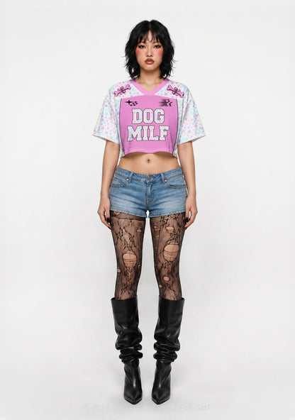 Dog Mxxf Star Y2K Crop Sport Jersey Shirts Cherrykitten