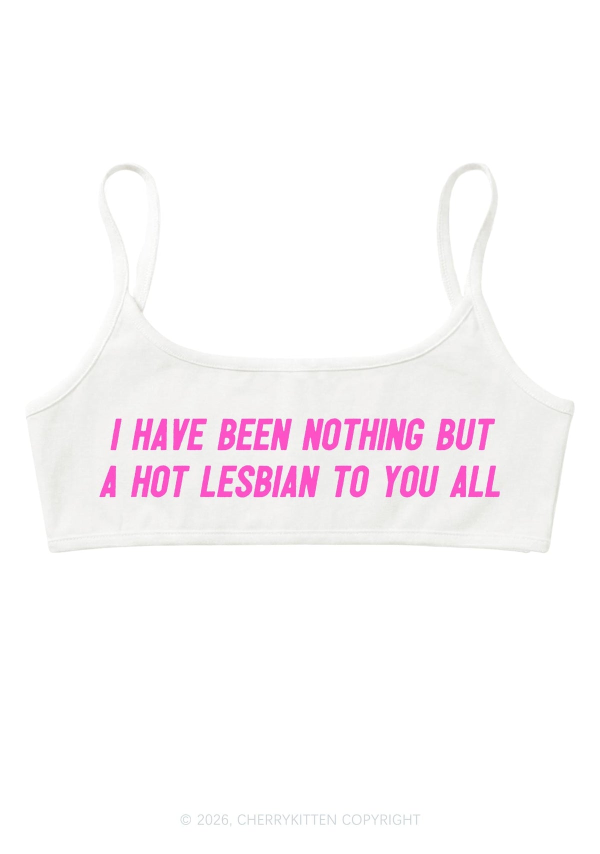 I Have Been A Hot Lesbian Pride Y2K Super Crop Cami Cherrykitten