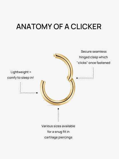KOSINER 14K Solid Gold 16G (1.2mm) Hoop