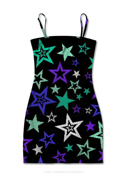 Gay Star Pride Y2K Print Slip Dress Cherrykitten