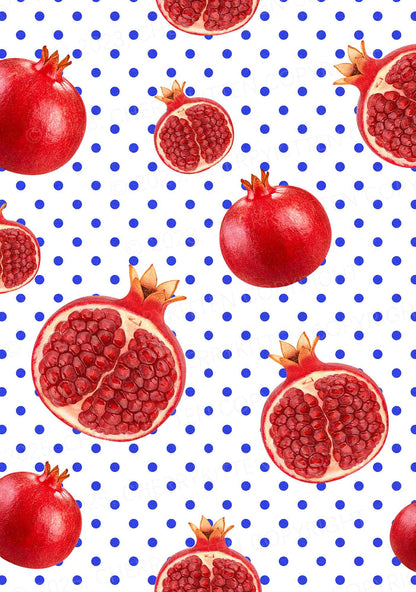 Red Pomegranate Y2K Print Slip Dress Cherrykitten