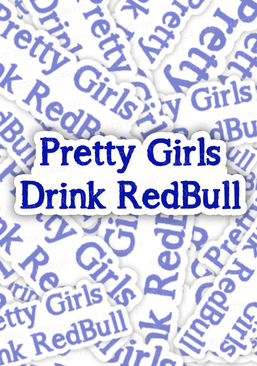 Pretty Girls Drink Red 1Pc Y2K Sticker Cherrykitten