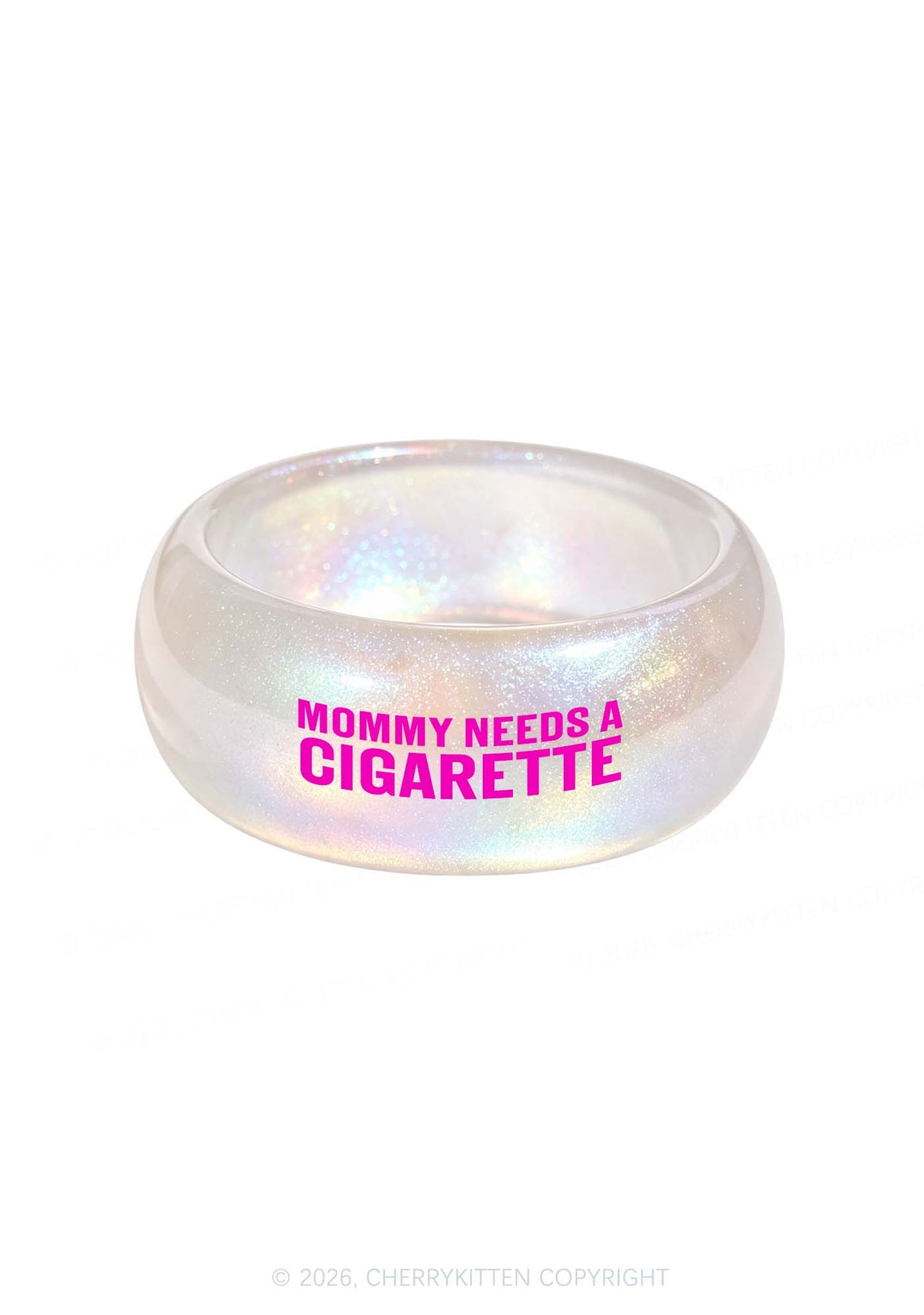 Mommy Needs A Cigarette Y2K Cuff Bangle Cherrykitten