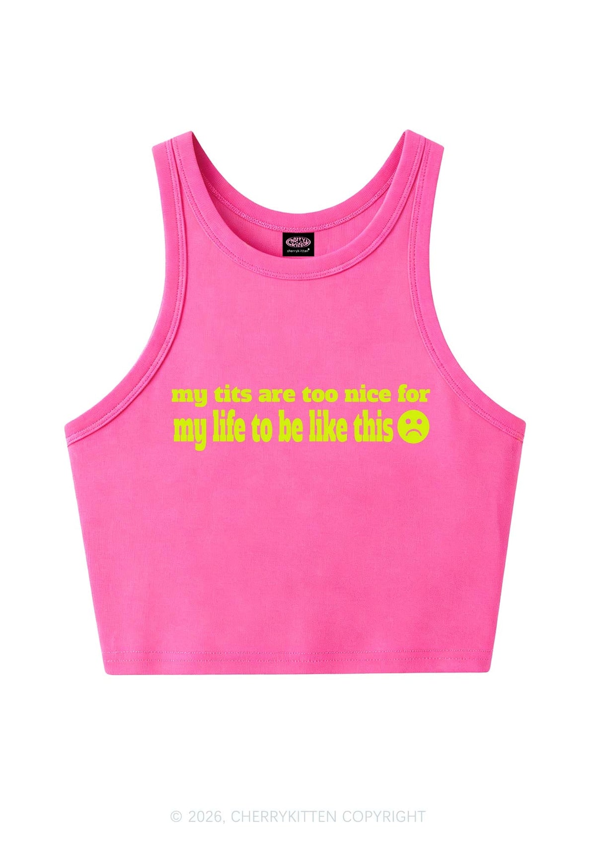 My Txts Are Too Nice Y2K Crop Tank Top Cherrykitten