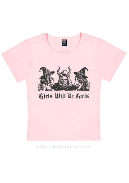 Halloween Witch Girl Y2K Baby Tee Cherrykitten
