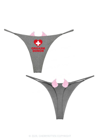 Orgxsm Donor Y2K Goth Angel Wings Bikini String Thong Cherrykitten