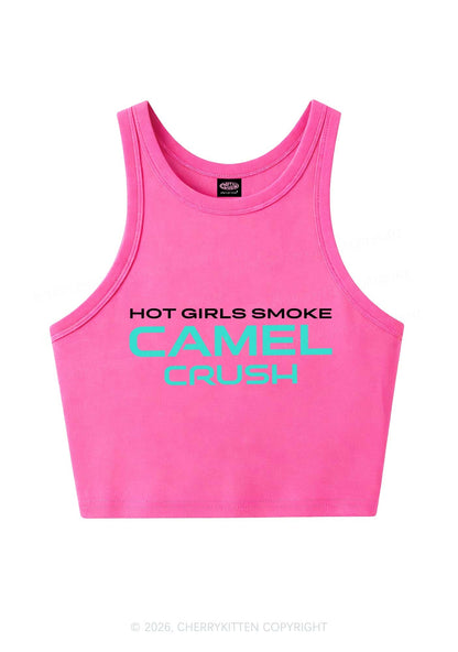 Hot Girls Smoke Mint Y2K Crop Tank Top Cherrykitten