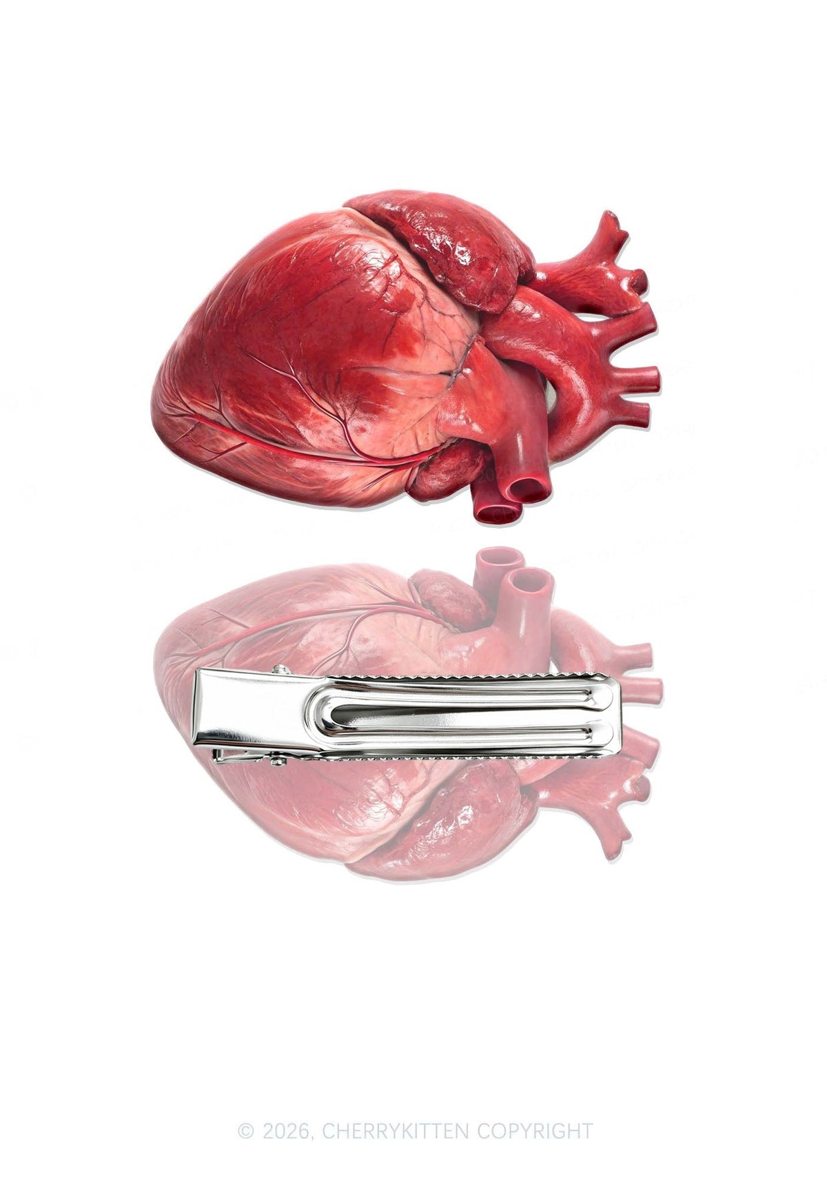 Halloween Blood Heart Y2K Acrylic Duckbill Hair Clips Cherrykitten