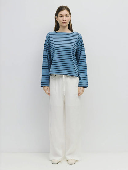 Moore Striped Long Sleeve Blue + Navy