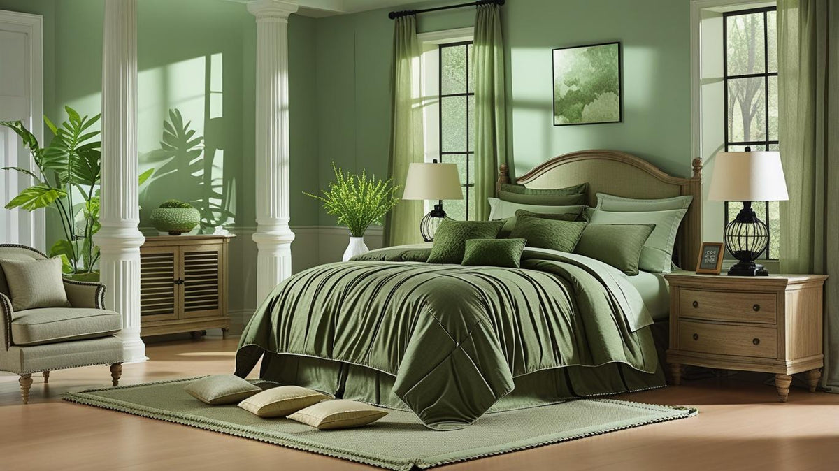 Olive Atelier Bed Ensemble – 7-Piece Reversible Luxury