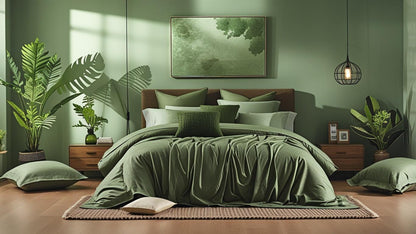 Olive Atelier Bed Ensemble – 7-Piece Reversible Luxury