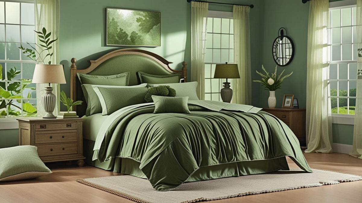 Olive Atelier Bed Ensemble – 7-Piece Reversible Luxury