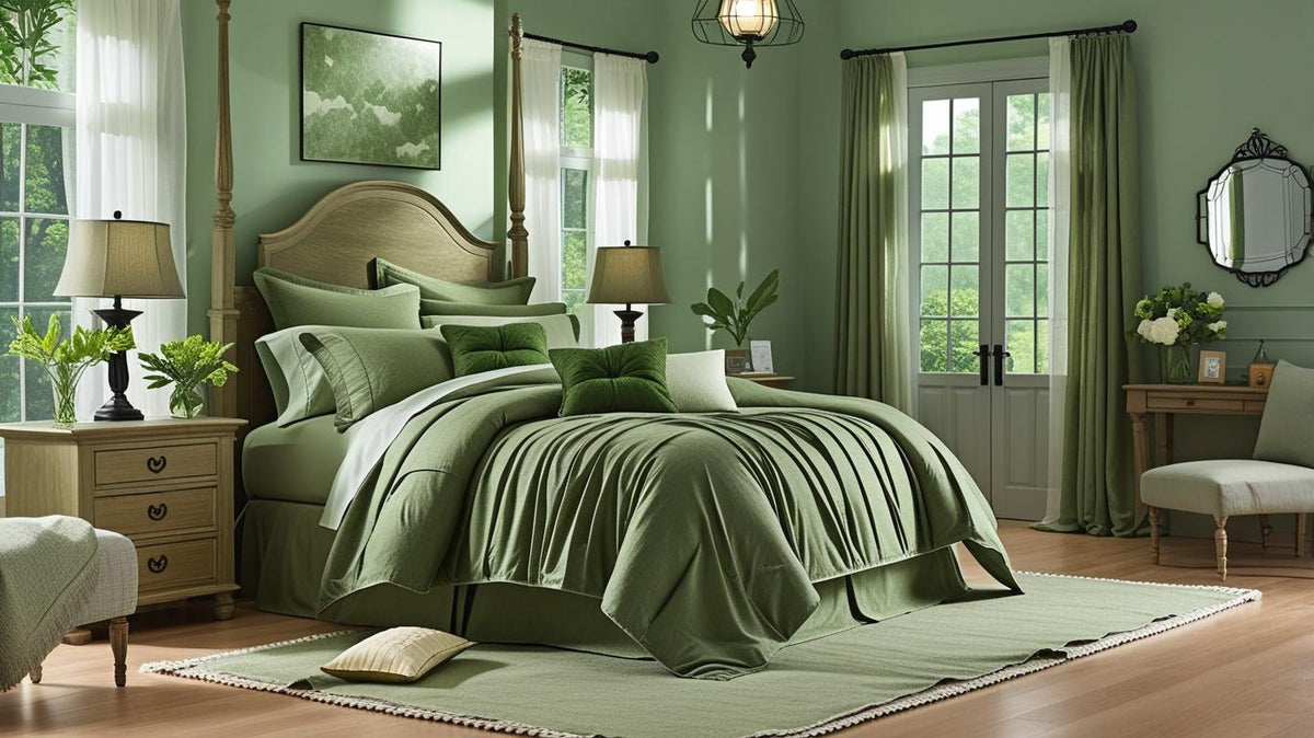 Olive Atelier Bed Ensemble – 7-Piece Reversible Luxury