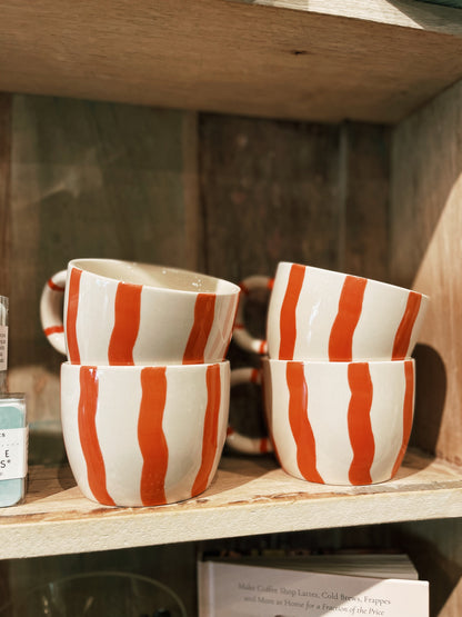 Striped Stoneware Mug
