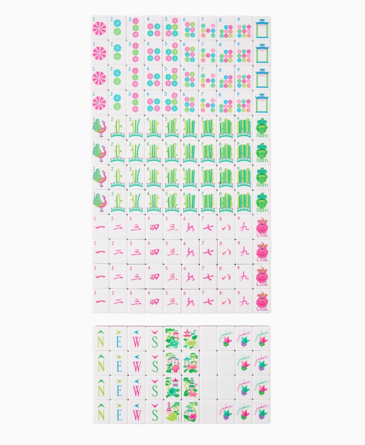 Glow Wild Mahjong Tile Set
