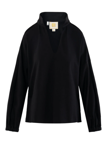 Poppy Top-Black Ponte