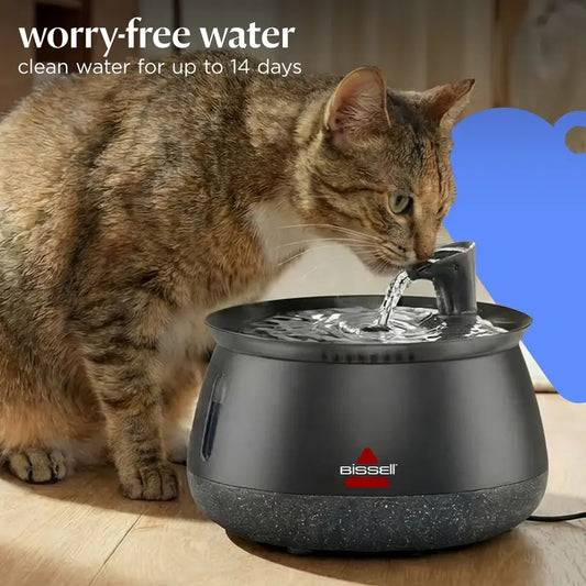 Wireless Cat Water Fountain with Filter, Ultra-Quiet Pump & Automatic Water Circulation