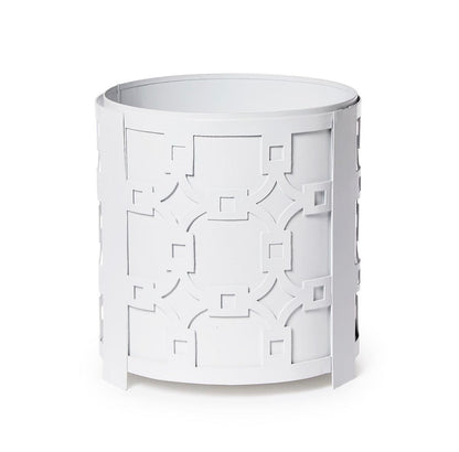 Laser Fretwork Round Metal Planter