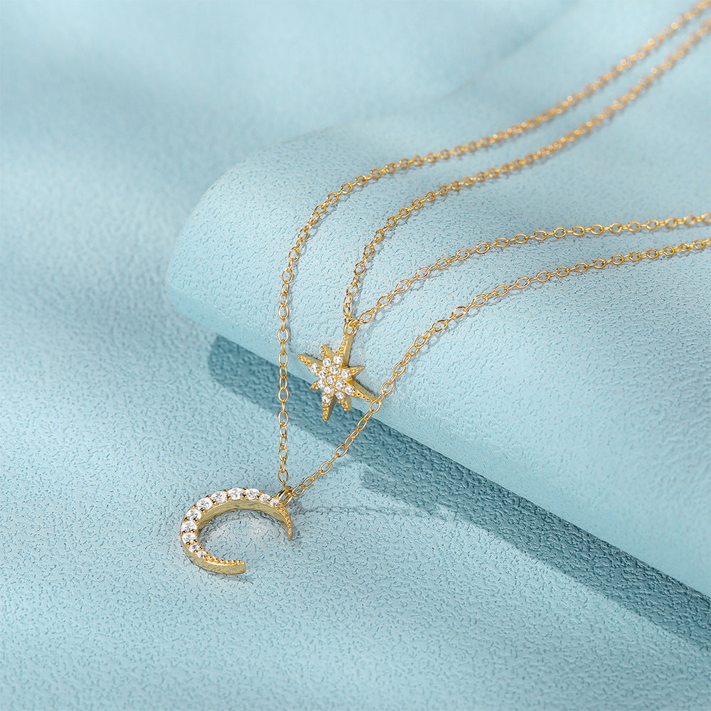 Crescent Vermeil Necklace