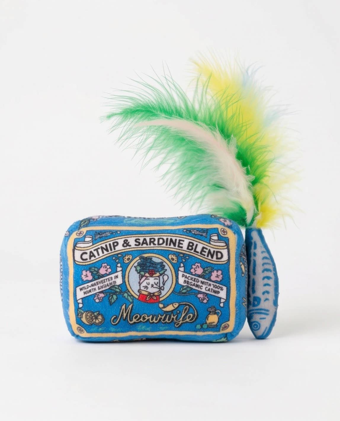 Sardines Catnip Toy with Feathers