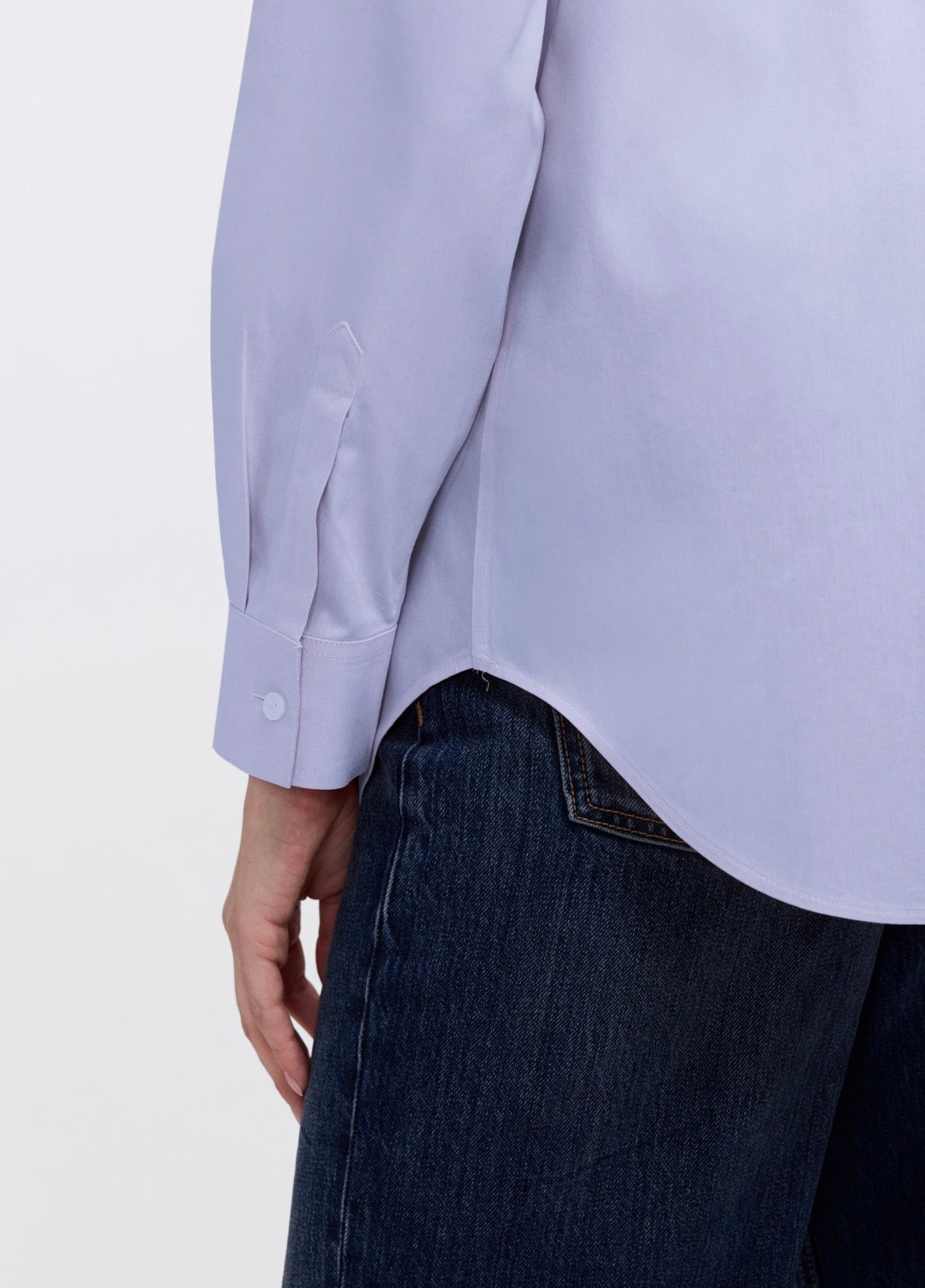 Boyfriend No Iron Pinpoint Long Sleeve Tunic
