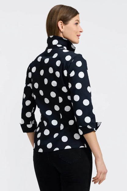 Salina Wrap Top-Polka Dot