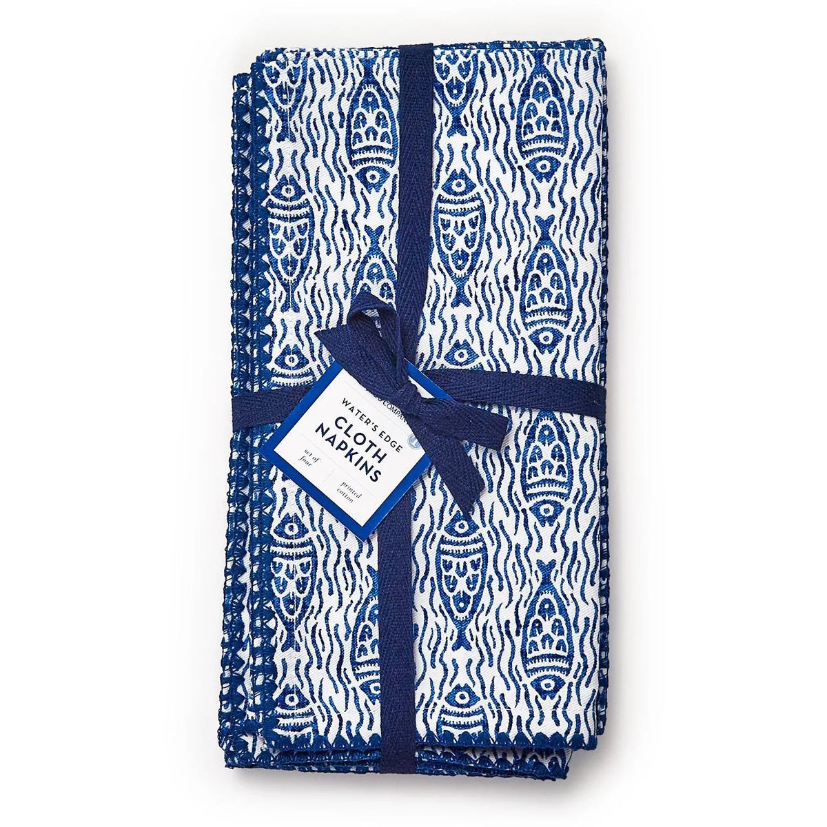 Waters Edge Cloth Napkins - Fish Pattern