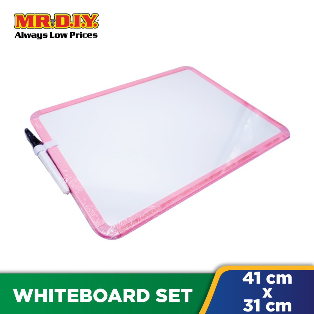 (MR.DIY) A4 Rectangular Whiteboard Educational Writing Set (33.15x41.5cm)