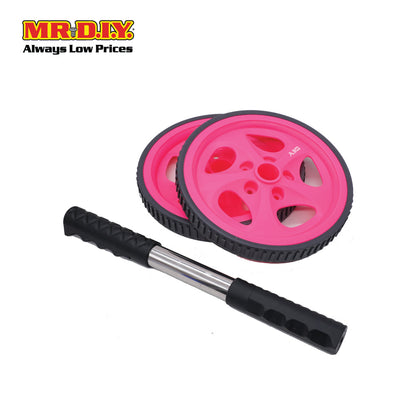 (MR.DIY) Double Wheel Roller Cross Abs Exercise Abdominal Training Equipment