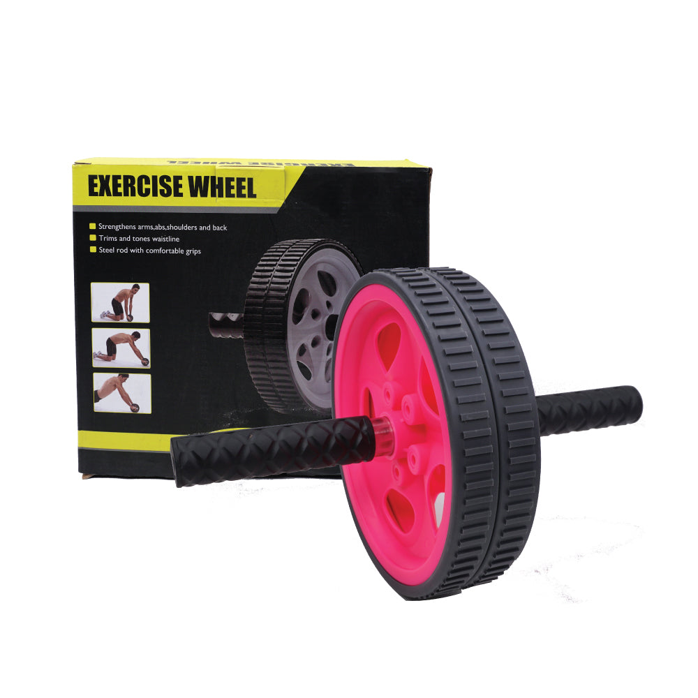 (MR.DIY) Double Wheel Roller Cross Abs Exercise Abdominal Training Equipment