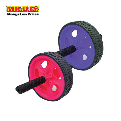 (MR.DIY) Double Wheel Roller Cross Abs Exercise Abdominal Training Equipment