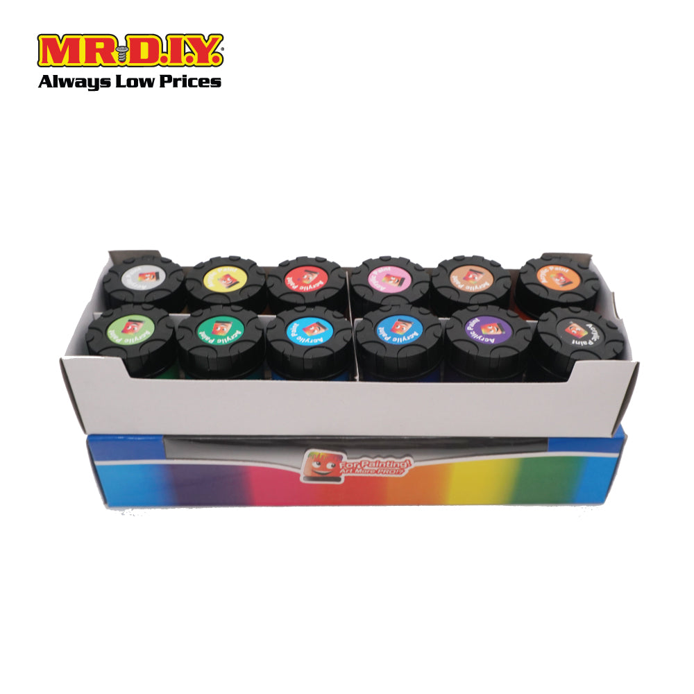 (MR.DIY) Acrylic Paints (12 pieces)