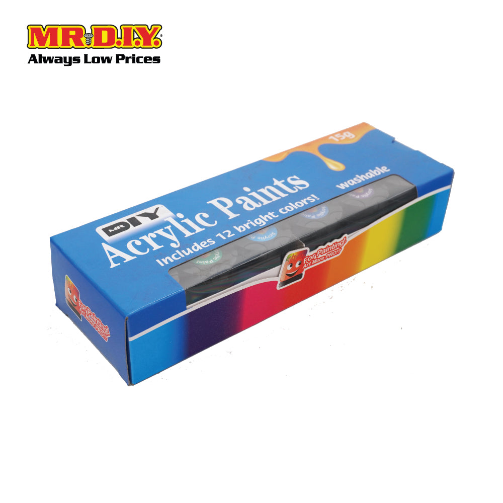 (MR.DIY) Acrylic Paints (12 pieces)