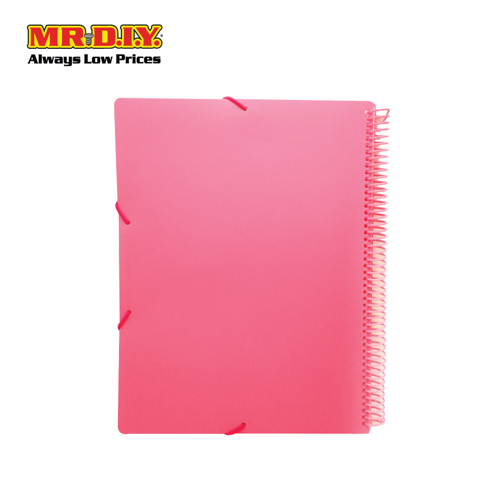 (MR.DIY) Cover 20 Pocket Spiral Binder Clear Book Display File