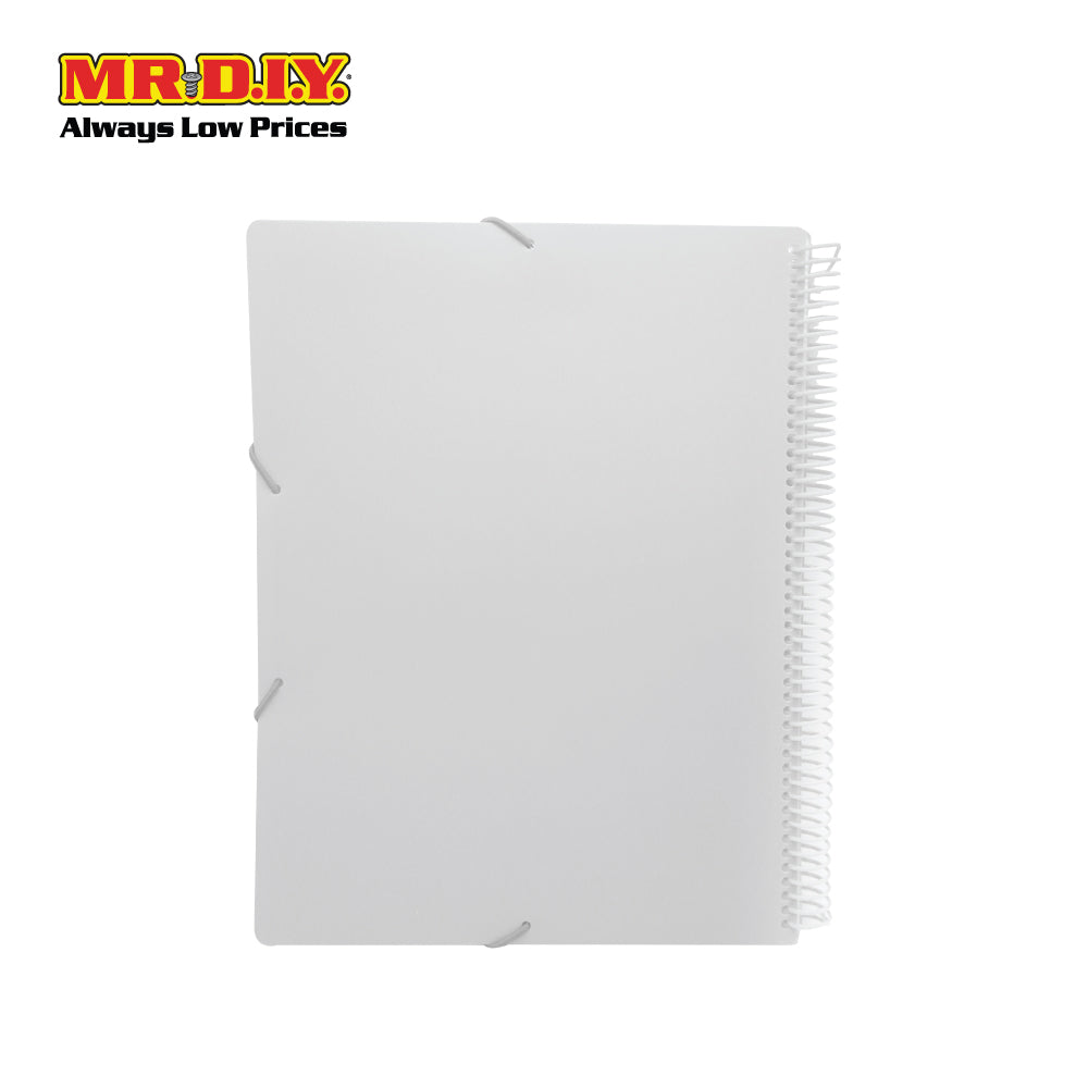 (MR.DIY) Cover 20 Pocket Spiral Binder Clear Book Display File