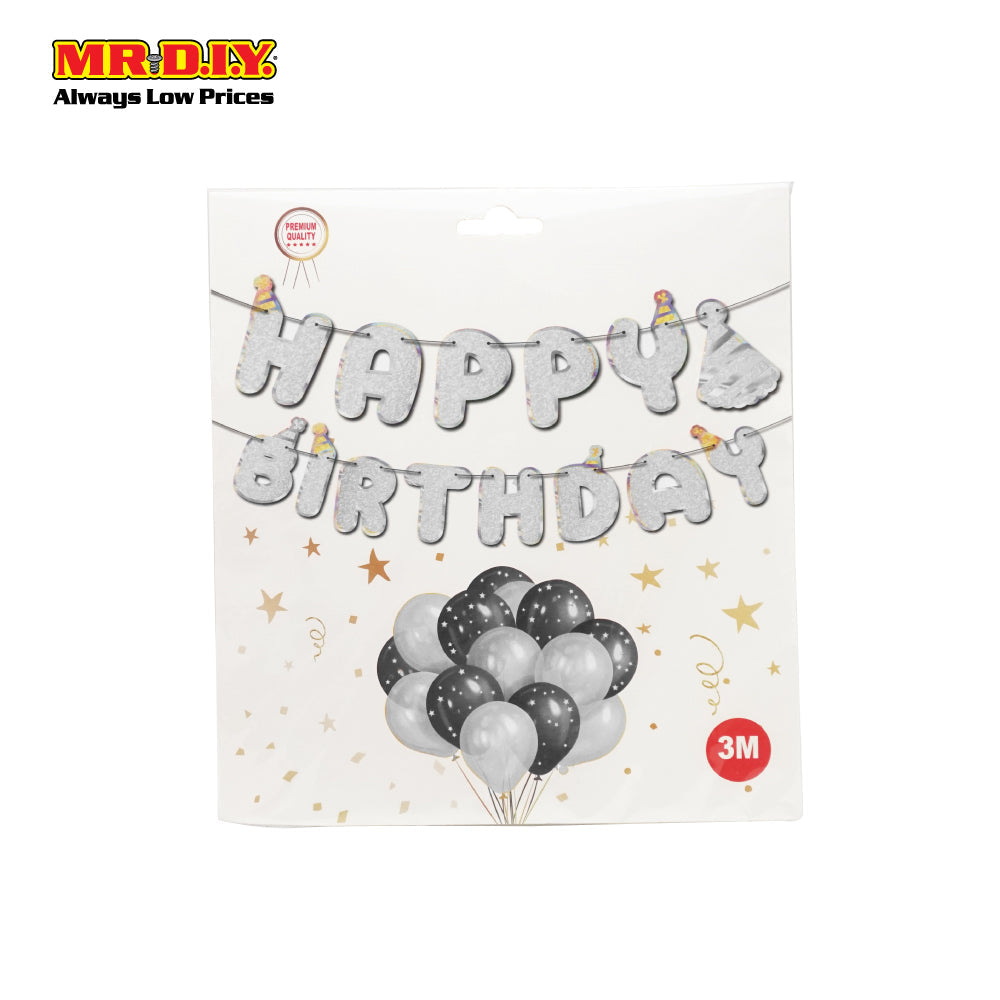 Birthday Party Hanging Paper Flag (3m)