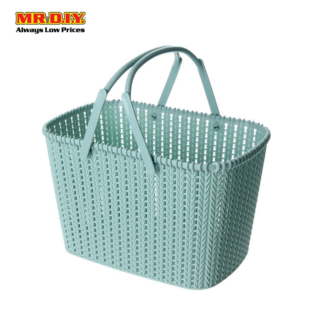(MR.DIY) Double Handle Rattan Basket (28cm X 16cm)