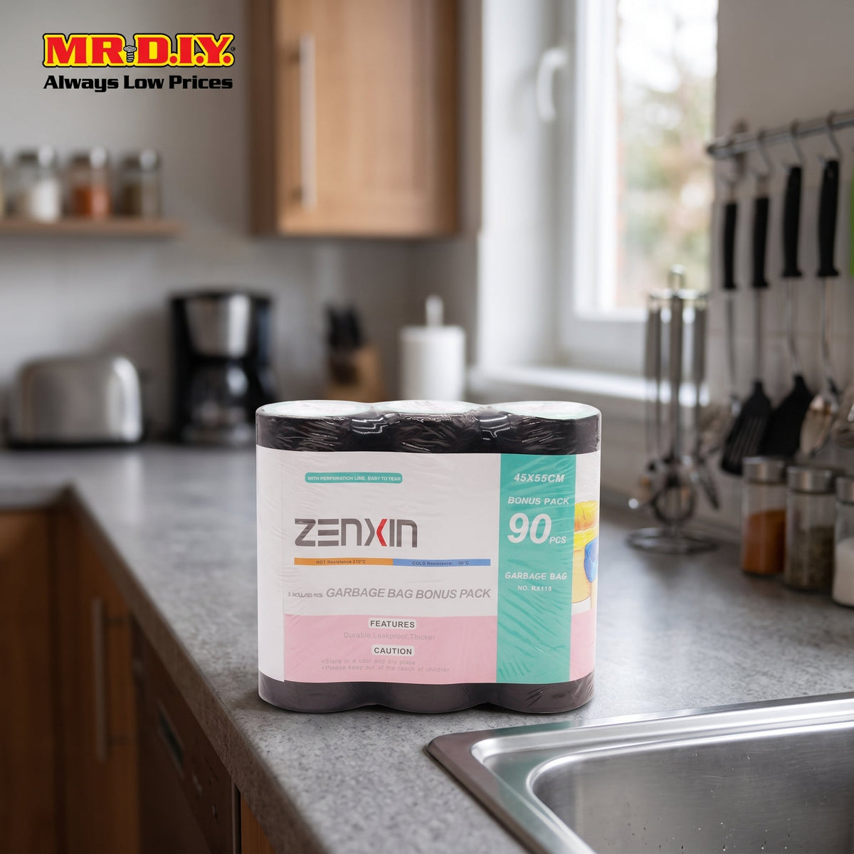 ZENXIN Garbage Bag Bonus Pack (3 Rolls) - Small Size