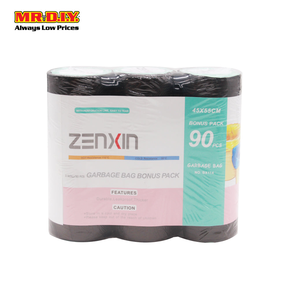 ZENXIN Garbage Bag Bonus Pack (3 Rolls) - Small Size