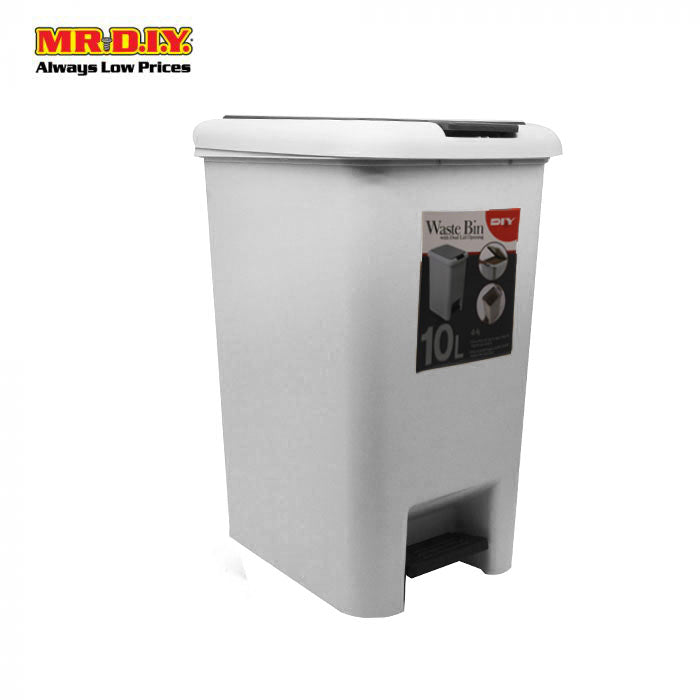 (MR.DIY) Pedal And Press Dual Dustbin Beige (10L)