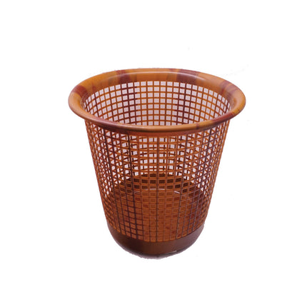 Plastic Dustbin Waste Basket Brown